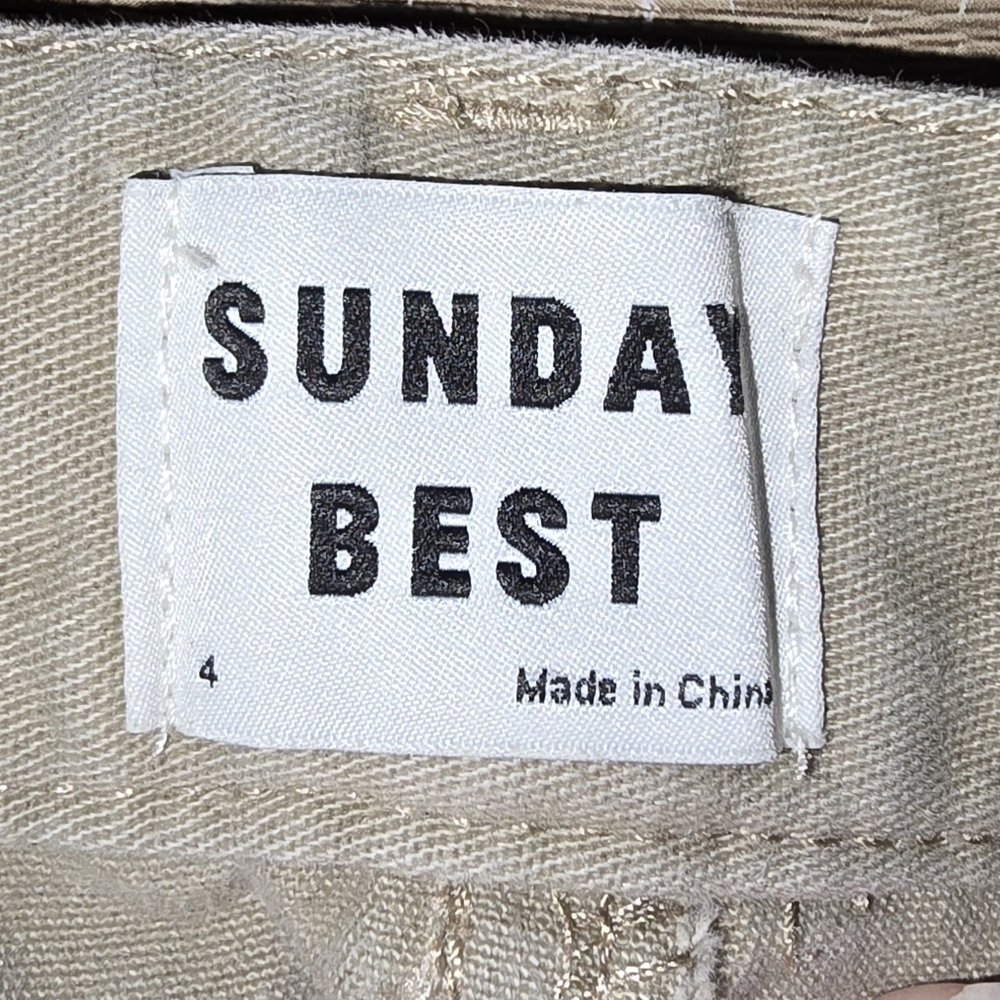 Aritzia Sunday Best Wide Leg Khaki Tan Pants Baggy Skater Grunge Size 4 or 27 W - Picture 4 of 6